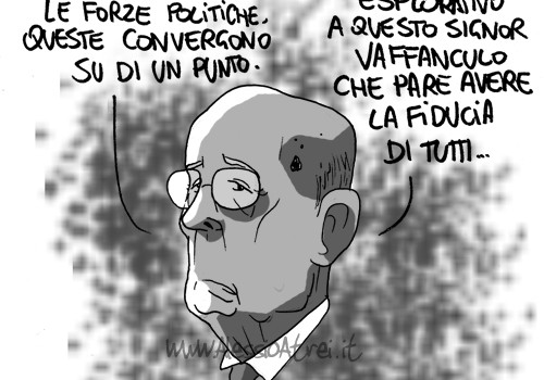 incarico esplorativo napolitano vaffanculo grillo bersani berlusconi