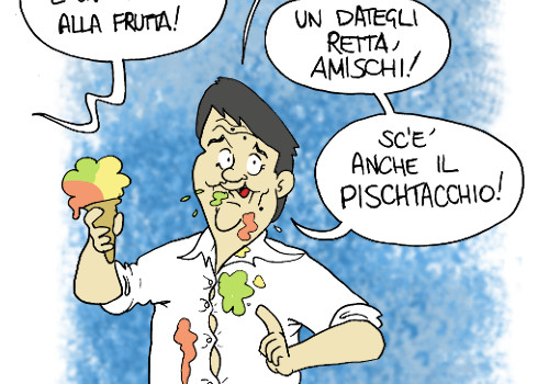 Cofferati PD alla frutta gelato renzi