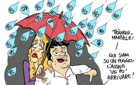 Maria Elena Boschi Matteo Renzi Referendum Costituzionale Alluvione Amici Miei