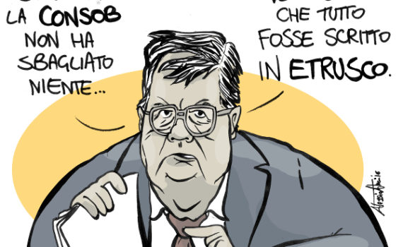 Giuseppe Vegas caricature consob Banca Etruria vigilanza banche