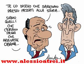 Bush e Berlusconi dopo Obama